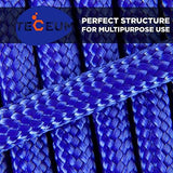 TECEUM 5/32" Paracord Rope 1000 – 1000ft / 200ft / 100ft / 50ft – Tactical Parachute Cord 4mm – 45+ Colors – Nylon String for Survival & Camping Gear – Stripe Cord for Survival – Utility Rope