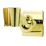 Shower Head Holder Handheld Shower Wand Holder Adjustable Shower Head Bracket Shower Wall Mount Holder, Polished Brass/Gold Finish, Drill Free Glue Installation