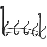 LYNK Professional® Home™ Over the Door Hooks - 10 Hook – Over the Door Coat Rack - Over the Door Hanger - Hanging Towels or Clothes - Bathroom, Bedroom, Laundry Room - Lifetime Ltd. Warranty, Black