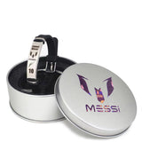 Skaisa Lionel Me-ssi signature wristbands Football bracelet, Waterproof sports rubber bracelets, Rubber wristbands, Me-ssi Memorial Collection Gift Box(black)