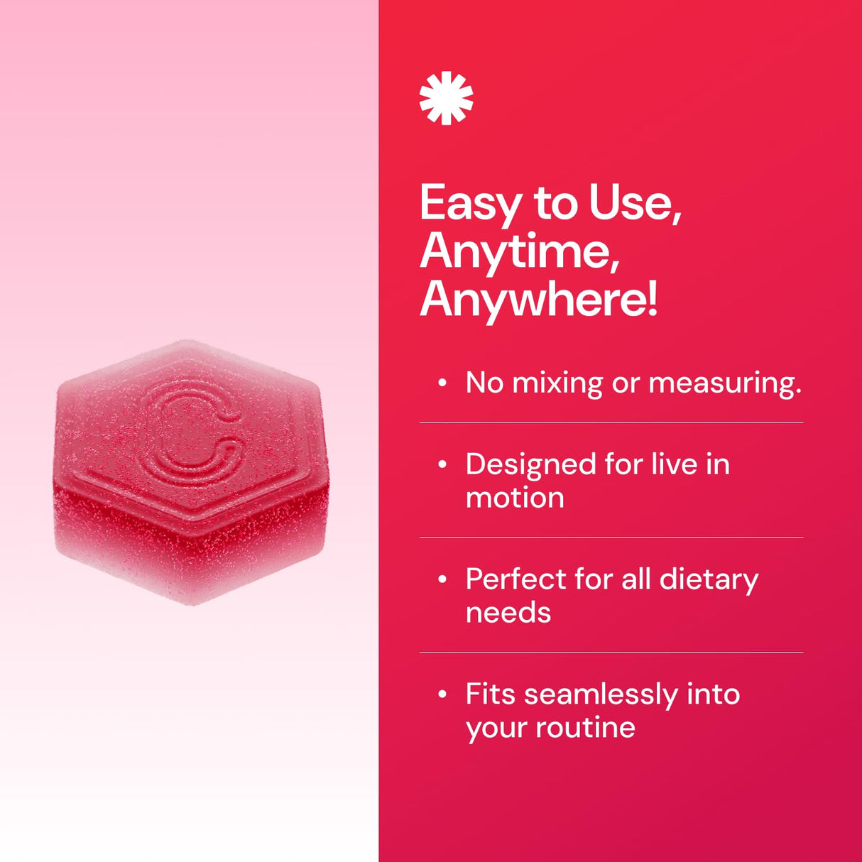 Create Creatine Monohydrate Gummies for Men & Women | 1.5g Creatine per Gummy for Muscle Strength, Endurance, Recovery, & Focus | Vegan, Non-GMO, Gluten-Free | Premium Sour Cherry Flavor | 90 Count