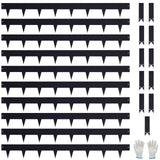 Pmango 10-Pack Galvanized Steel Landscape Lawn Edging 4.5 inch Height Black