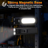 Rechargeable Flashlights High Lumens 1800, Flat EDC Flashlight with Magnetic, 11Mode Pocket Flashlight Super Bright, Powerful LED Flashlights, Tactical Flash lights for Home, Camping, Emergency, Work
