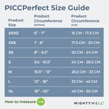 Mighty Well PICCPerfect PICC Line Cover: Soft Touch Double Layer PICC Line Arm Cover | Solid Black, Medium
