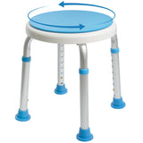 FSA/HSA Eligible, Vaunn Medical Tool-Free Assembly Adjustable Swivel Shower Stool Seat Bench with Anti-Slip Rubber Tips for Safety and Stability
