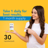 Risaquad-2 Probiotic Dietary Supplement -375mg Pack of 30 Capsules