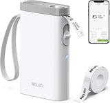 Nelko P21 Label Maker Machine with Tape, Bluetooth Label Printer, White