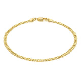 CISSIEPERAL Ankle Bracelets 14K Gold Anklets for Women Waterproof 3.4mm Mariner Chain Anklets for Women Women’s Ankle Bracelet Anchor Chain 9’’ 10’’ 11’’(Length 10 Inches)