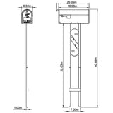 Architectural Mailboxes Mailbox-to-Go Weather-Resistant Steel Metal Mail Box for Outside with Post, Black, Medium Curbside Mailbox, USPS Approved for Residential Delivery