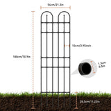 PICNICNI Black Garden Trellis, 71x21 Inch Metal Arch Decoration with Rustic Iron & Black Coating, 2 Pack Outdoor Plant Support for Climbing Roses, Vines, Flowers, Vegetables