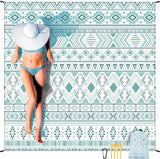 Beach Blanket Waterproof Sandproof Beach Mat 79" X 83" /10'x9'for 2-8 Adults Quick Drying Outdoor Picnic Mat Beach Accessories for Travel, Camping, Hiking