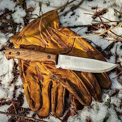 BPS Knives Adventurer - Bushcraft Knife - Fixed-Blade Carbon Steel Knife with Leather Sheath and Firestarter - Outdoor Full Tang Knives - Camping Knives - Survival Tactical Camp Knives