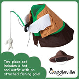 Gaggleville Fishing Goose Outfit, Fits Large 23" H Statue by Miles Kimball