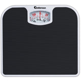 Adamson A21 Analog Scales for Body Weight - Up to 300 LB - New 2024 - Anti-Skid Rubber Surface + Large Numbers - Analog Bathroom Scale - Affordable - Durable with 20-Year Warranty - Black