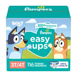 Pampers Training Pants - Easy Ups Boys & Girls Bluey - Size 2T-3T, 140 Count, Children's Potty Underwear (Packaging May Vary)