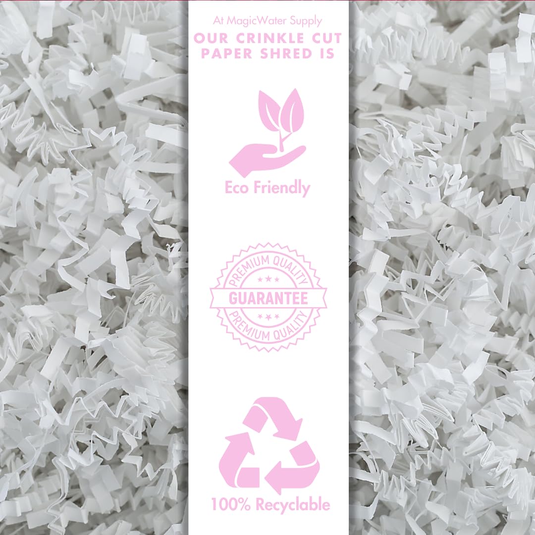 MagicWater Crinkle Cut Paper Gift Basket Filler - 2 LB - White
