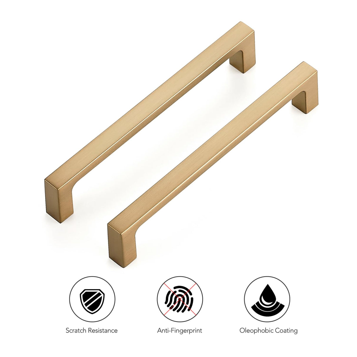 Ravinte 10 Pack Solid 5 Inch Square Cabinet Handles Champagne Bronze Cabinet Pulls Drawer Pulls Kitchen Cabinet Hardware Kitchen Handles