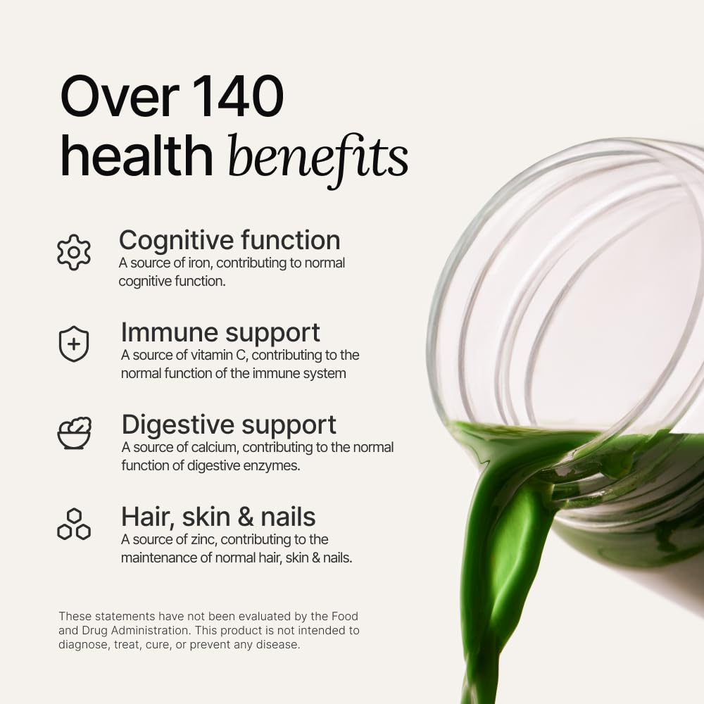 Huel Daily Greens | Superfood Greens Powder | 91 Vitamins, Minerals, and Wholefood-Sourced Ingredients | Adaptogens, Antioxidants, Gut-Friendly Probiotics | 30 Servings