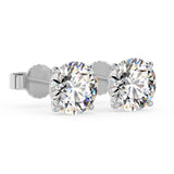 1.0 Carat 14K White Gold IGI Certified LAB GROWN Round Cut Diamond Stud Earrings for Women 4 Prong Screw Back for her MADE IN USA (E-F Color, VS1-VS2 Clarity)