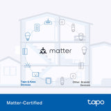Tapo Outdoor Smart Dimmer Plug for Outdoor Lights, Matter, Energy Monitoring, App Control, IP65 Weather Resistant, Works with Siri, Alexa, Google, ETL Certified, 150WLED/CFL, 2.4GHZ WiFi Only, P430M