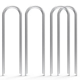 MySit 6 Inch 150 Pack U Shaped Galvanized Drip Irrigation Stakes 11 Gauge