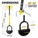BlumeTrec Manual Edger Lawn Tool with 38"-42" Adjustable Length, Saw-Tooth Border Edger with Wide Footplate Manganese Steel Blade, Garden Edging Tool for Flower Beds, Landscaping, Sidewalks, Yard