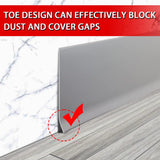 Vinyl Wall Base Baseboard Molding Trim 6" Flexible Self Adhesive Rubber Wall Base Moulding Trim Peel and Stick Design, 6 Inch x 40 Feet, Gray