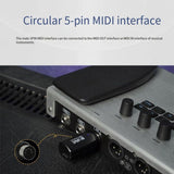 M-VAVE-SK7 5-pin Wireless MIDI-Adapter, Bluetooth-5.0 DIN5-MIDI In/Out Interface For Keyboards/Synths/Controllers,Ultra-Low Latency,Automatic Pairing-MIDI