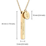 Medical Alert ID Necklace for Women, Custom Gold Medic Name Pendant Jewelry