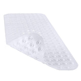 YINENN Bath and Shower Safety Mats 40x16 inch, Non Slip with Suction Cups for Bathroom Stall and Tub Floor, Extra Large and Machine Washable, Drain Holes Keep Bathtub Clean, White