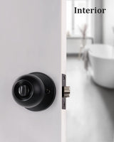 Lanwandeng 2 Pack Entry Door Knobs with Lock and Keys All Alike, Interior/Exterior Door Knob for Bedroom or Bathroom, Entrance Matte Black Door Locks
