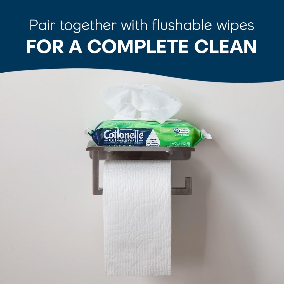Cottonelle Ultra Comfort Toilet Paper with Cushiony CleaningRipples Texture, 32 Family Mega Rolls = 144 Regular Rolls (8 Packs of 4)