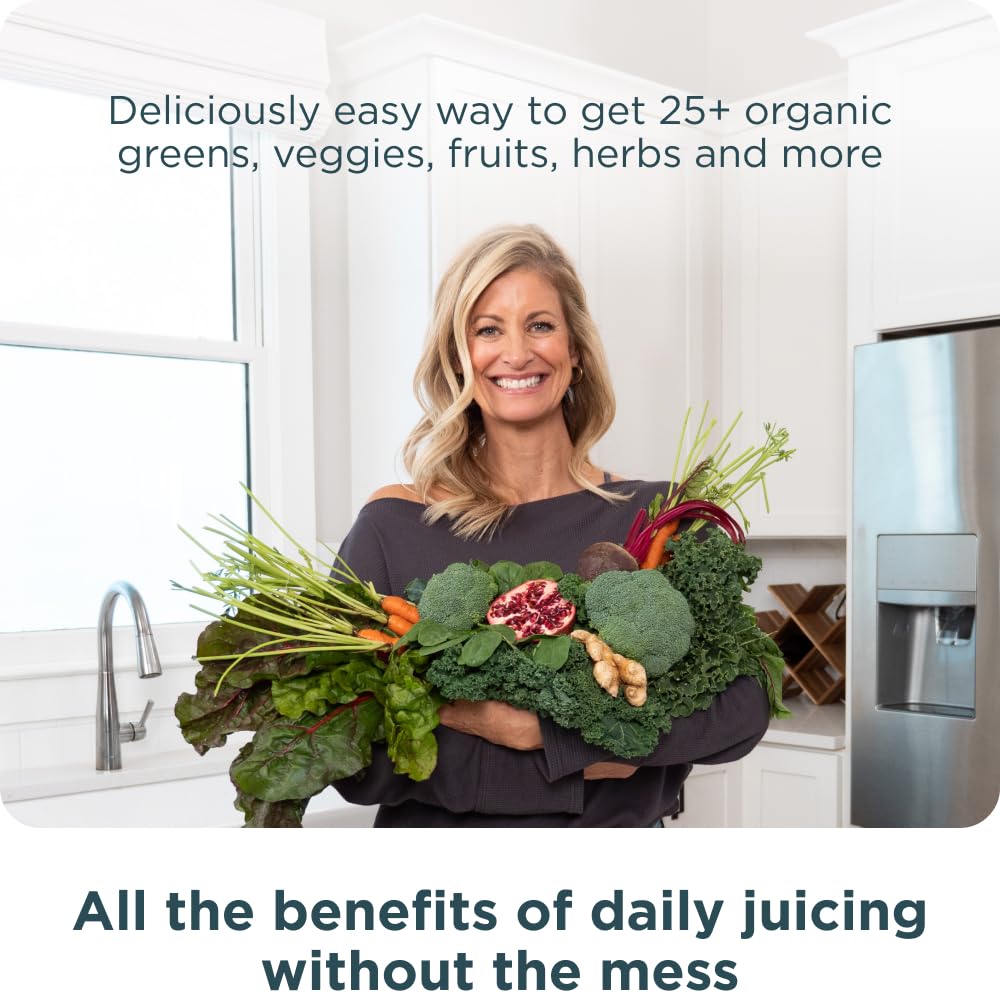 Ancient Nutrition SuperGreens Powder with Probiotics, Organic Berry Flavor Greens, Made from Real Fruits, Vegetables and Herbs, Digestive and Energy Support, 25 Servings, 6.7oz