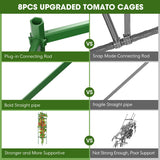 8PCS Tomato Cages for Garden, Tomato Trellis for Raised Garden Bed, 51.2" Tall Cage Plant Support for Pots, Gardening Supplies Trellis for Climbing Plants (8PCS，High: 51.2 Inch)