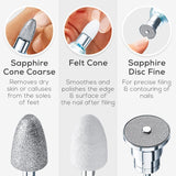 Beurer MP62 Professional Nail Drill Kit, Portable Electric File Machine with 10 Attachments & 10 Sanding Bands, Efile Dremel for Acrylic Gel Manicure and Pedicure, LED Light, with Storage Case