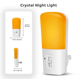 LOHAS-LED Amber Night Light, Dimmable Plug in Night Light with Light Sensor, Yellow Kids Nightlights, 5-80LM Sleep Light for Nursery, Bedroom, Bathroom, Hallway, Stairway, 2Pack