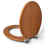 Cambridge Oak Toilet Seat | Wood Oak Effect | Traditional Style | Soft Close Hinges | Universal Size | Bathroom Toilet Seats