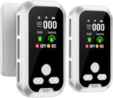 HAKINAKU 2Pack 5IN1 Plug in Smoke & Carbon Monoxide Detector & Combustible Natural Gas Combination Builti-in Backup Battery HD Screen [Smoke Gas CO Temp Humidity Sensor] for Home Hotel Travel (White)