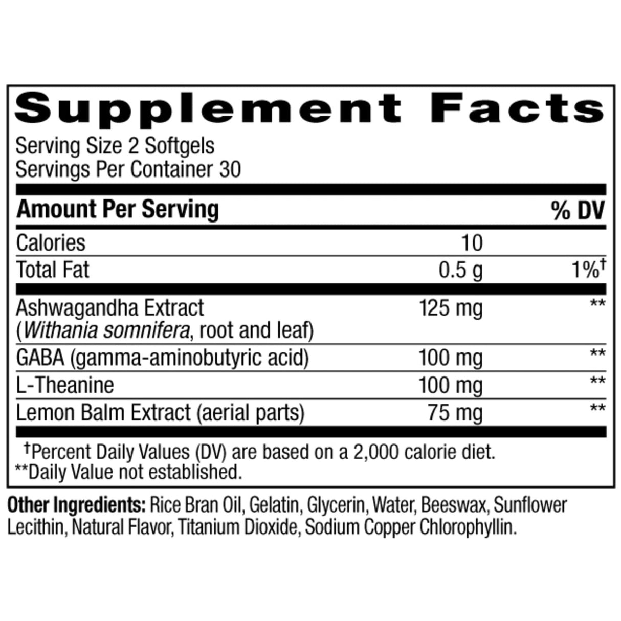 OLLY Ultra Strength Goodbye Stress Softgels, GABA, Ashwagandha, L-Theanine and Lemon Balm, Stress Relief Supplement - 60 Count