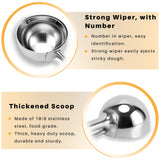 Fayomir Cookie Scoop Set - Small/1 Tbsp, Medium/2 Tbsp, Large/3 Tbsp - Cookie Dough Scoop, Cookie Scoops for Baking Set of 3, Heavy-Duty 18/8 Stainless Steel Melon Baller Scoop Ice Cream Scoop