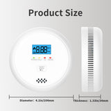 SHYEEH 2 in 1 Smoke and Carbon Monoxide Detectors, Battery-Operated (Battery not Included) Smoke Detector and CO Detector with 10-Year Sensor, Sound Warning and LCD Display for Home and Travel.