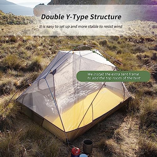 Naturehike Mongar 2 Person 3 Season Camping Tent Ultralight Backpacking Tent for Hiking Cycling