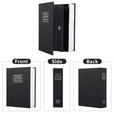 KYODOLED 10.5 Inch Diversion Book Safe with Key Lock, Secret Safe Metal Lock Box,Money Storage Collection Box,10.5" x 7.8" x 2.6" Black Extra Large