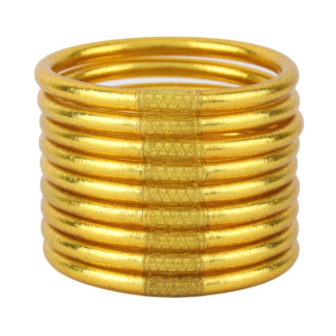 BuDhaGirl Gold All Weather Bangles® (AWB®) - Serenity Prayer