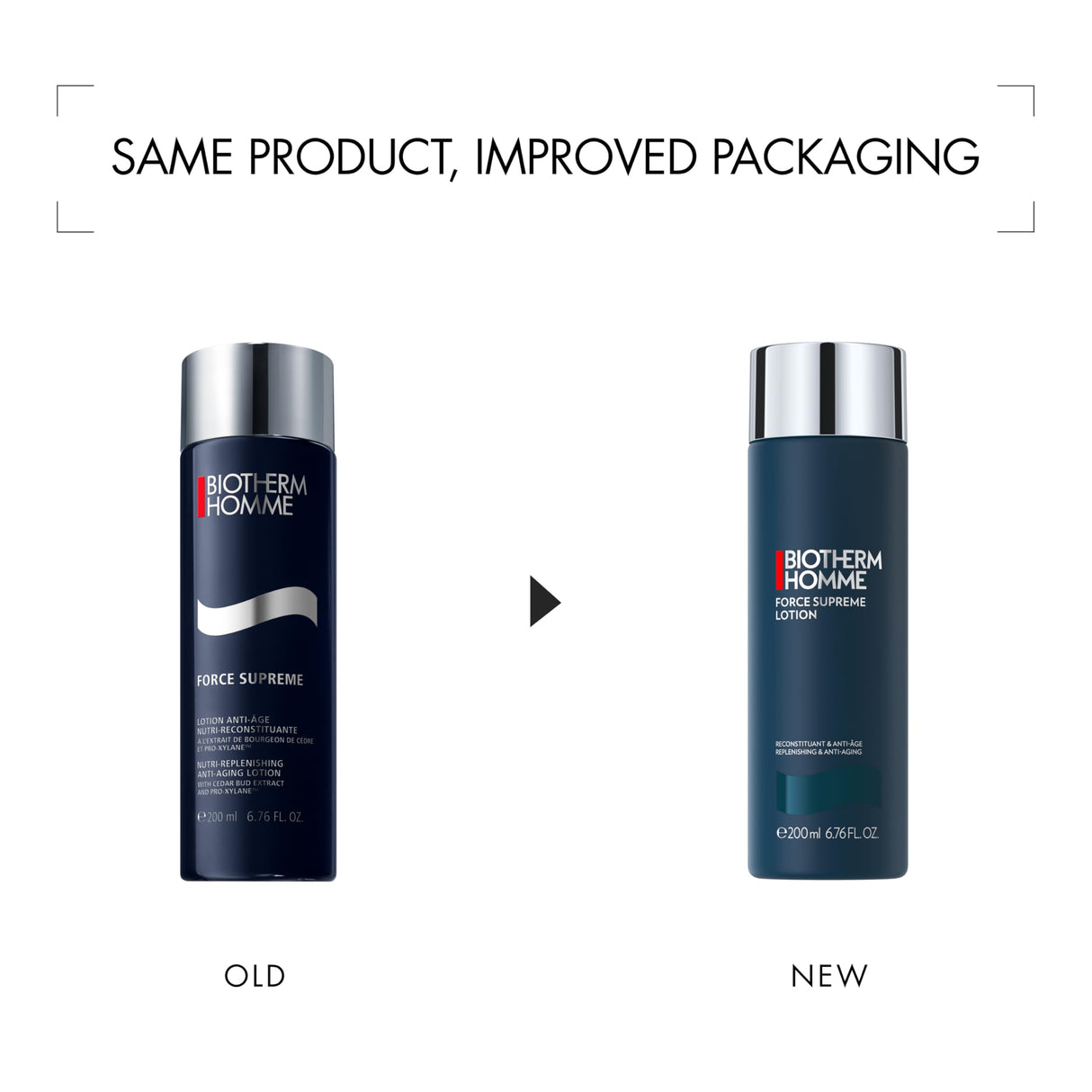 Biotherm Force Supreme Lotion, Replenishing & Anti-Aging Face Lotion for Men with Pro-Xylane and Cedar Bud Extract, Firms and Tones the Skin, Helps Reduces Signs of Aging, 6.8 Fl. Oz.