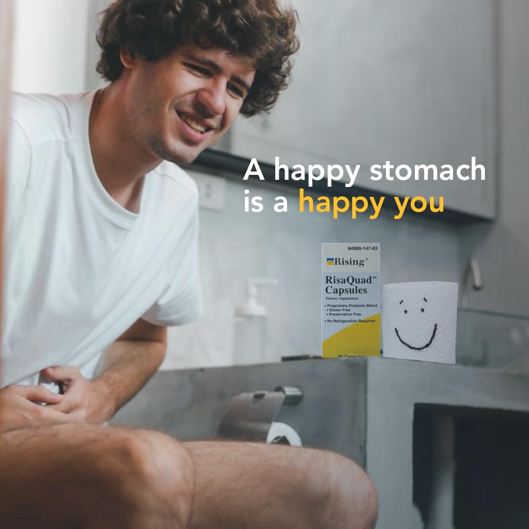 Rising Health - Risaquad 230mg - Probiotic Dietary Supplement Capsules - 30 Count