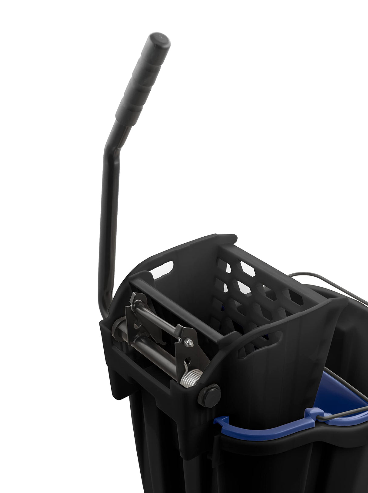 SPARTA OmniFit Mop Bucket System, Durable Mop Bucket, Side Press Wringer, and Soiled Water Insert, Floor Cleaning Essentials for Commercial and Home Use, 35 Qt Capacity, 1 Count, Black