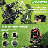 Golf Push Cart 3 Wheel : Golf Bag Cart Foldable with Phone Holder/Cup/Umbrella Holder Compact Golf Pull Carts Quick Fold Golf Caddy Push Carts with Large Wheelbase for Different Terrain