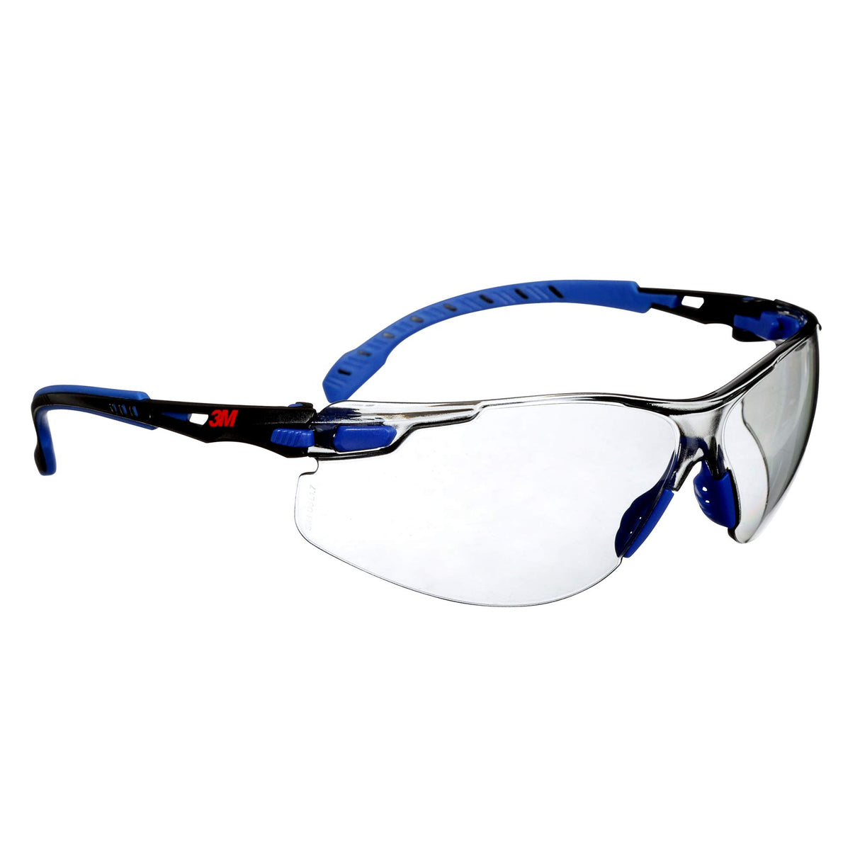 3M Safety Glasses, Solus 1000 Series, ANSI Z87, Scotchgard Anti-Fog, Indoor/Outdoor Grey Lens, Blue/Black Frame, Pack of 1