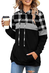 Angerella Buffalo Plaid Pullover Hoodie for Women Christmas Long Sleeve Shirts Sweatshirt Casual Fall Tops Tunics XL